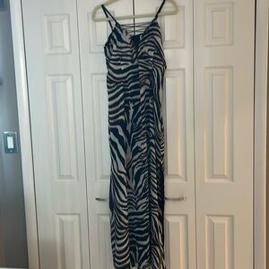 VENUS Black and White Zebra Maxi Dress